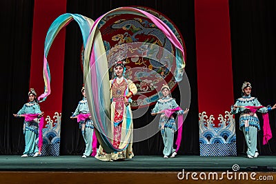 Actor of the TaipeiEYE perform Legend of Eight Immortals Crossing the Sea at Li-Yuan Peking Opera Theatre, Taipei, Taiwan, Aug 23, Editorial Stock Photo