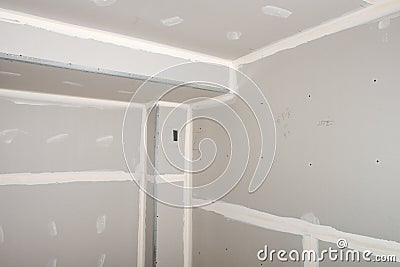 Home Improvement, House Remodel, Drywall Install Stock Photo