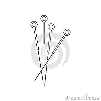 Acupuncture icon. Element of Spa for mobile concept and web apps icon. Outline, thin line icon for website design and development Stock Photo