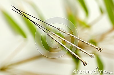 Acupuncture needle Stock Photo