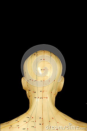 Acupuncture points Stock Photo