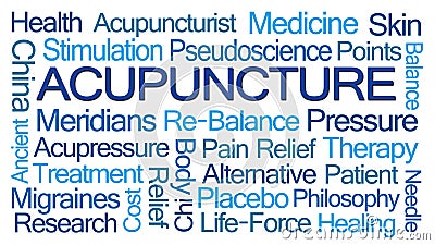 Acupuncture Word Cloud Stock Photo