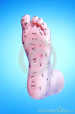 Acupuncture Foot Meridian Points Stock Photo