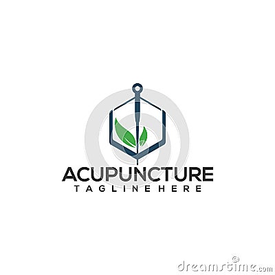 Acupunture logo concept vector. Abstract healthy symbol vector Vector Illustration