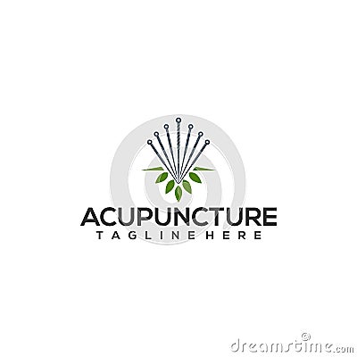 Acupunture logo concept vector. Abstract healthy symbol vector Vector Illustration