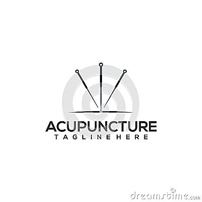 Acupunture logo concept vector. Abstract healthy symbol vector Vector Illustration