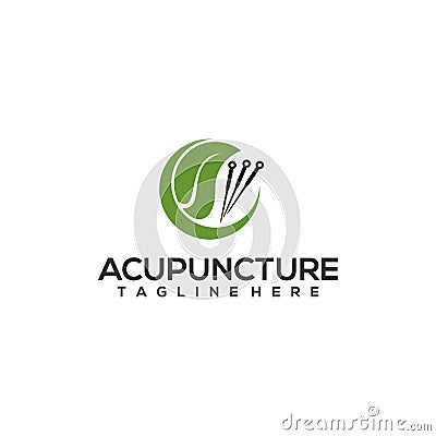 Acupunture logo concept vector. Abstract healthy symbol vector Vector Illustration