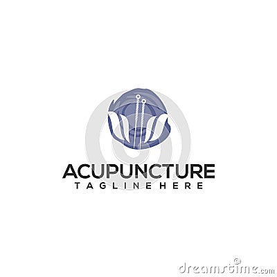 Acupunture logo concept vector. Abstract healthy symbol vector Vector Illustration