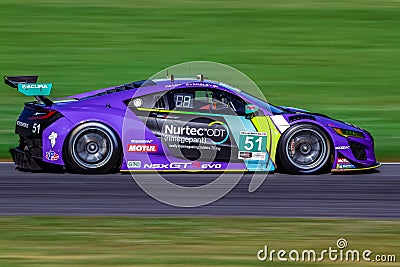 Acura NSX GT3 at 2022 Northeast Grand Prix at Lime Rock Park Editorial Stock Photo
