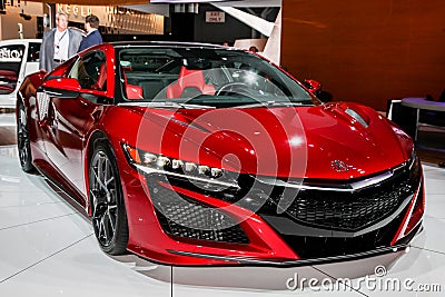 Acura NSX shown at the New York International Auto Show 2017 Editorial Stock Photo