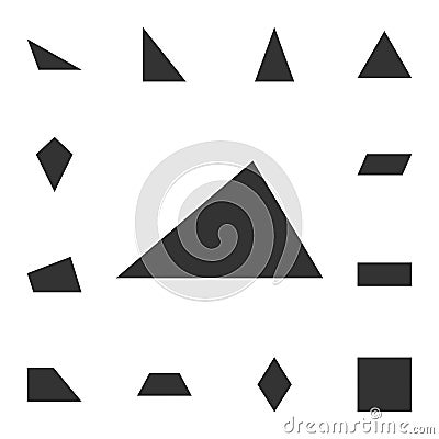 acute triangle icon. Detailed set of geometric figure. Premium graphic design. One of the collection icons for websites, web desig Stock Photo