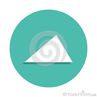 acute triangle icon. Elements of geometric figure in badge style icons. Simple icon for websites, web design, mobile app, info gra Stock Photo