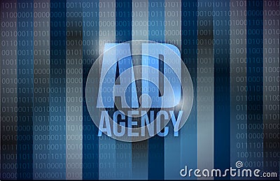 Ad agency binary background design Stock Photo