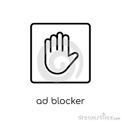 Ad blocker icon from Marketing collection. Vector Illustration