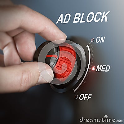 Ad Bloking, Content Filtering Stock Photo