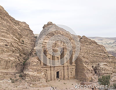 Ad-Dayr The Monastery in Petra, Jordan Stock Photo