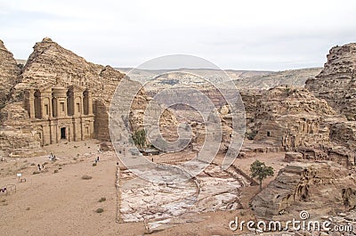 Ad-Dayr The Monastery in Petra, Jordan Stock Photo