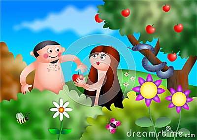 Adam and eve Stock Photo