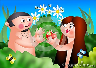 Adam and eve Stock Photo