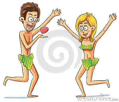 Adam and Eve Vector Illustration