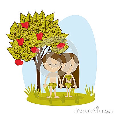 Adam and eve Vector Illustration