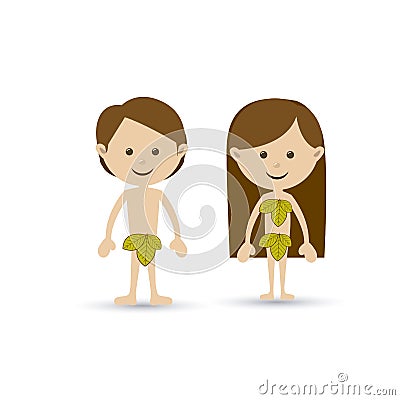 Adam and eve Vector Illustration