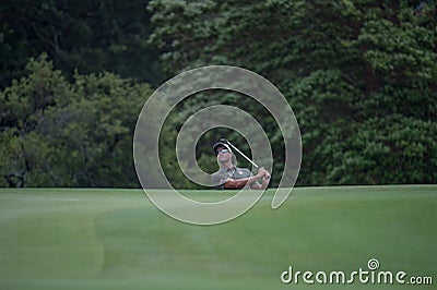 Adam Scott Chip Shot Editorial Stock Photo