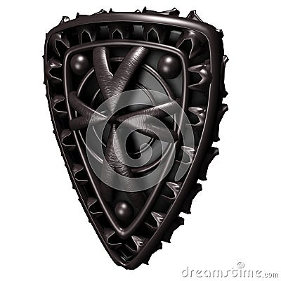 Adamantite Triangle Shield Cartoon Illustration