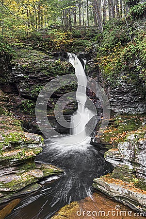 Adams Falls at Ricketts Glen Stock Photo