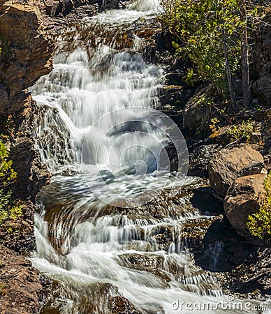 Adams Falls in Rocky Mountain National Park, Colorado Stock Photo