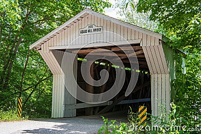 Adams Mill Covered Bridge Stock Photo