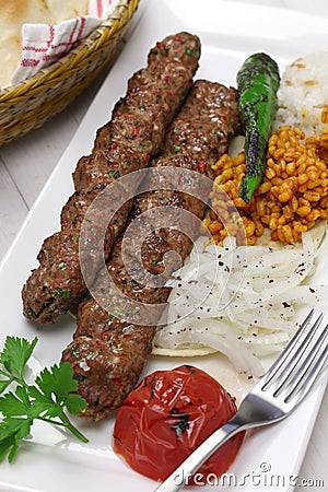 Adana kebab, turkish food Stock Photo