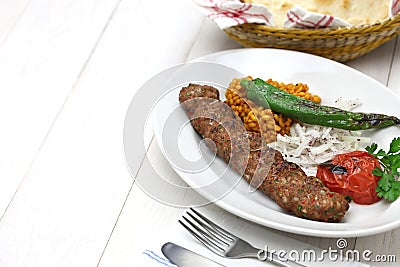 Adana kebab, turkish food Stock Photo