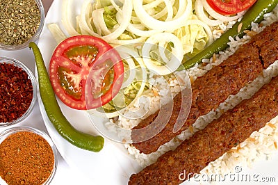 Adana kebap Stock Photo