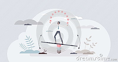 Adaptability as soft skill to be responsive to changes tiny person concept Vector Illustration