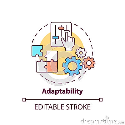 Adaptability concept icon Vector Illustration