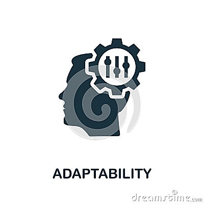 Adaptability icon. Simple element from life skills collection. Filled Adaptability icon for templates, infographics and more Stock Photo