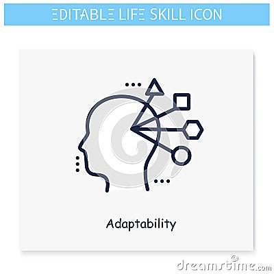 Adaptability line icon. Editable illustration Vector Illustration