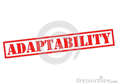 ADAPTABILITY Rubber Stamp Stock Photo