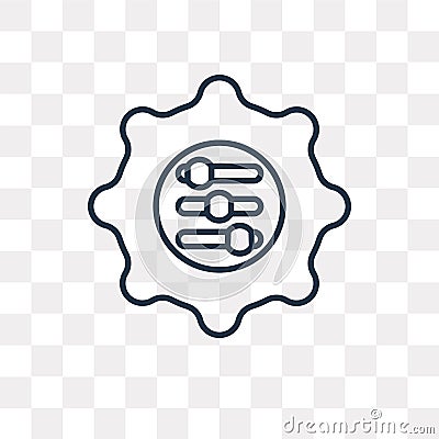 Adaptation vector icon isolated on transparent background, linear Adaptation transparency concept can be used web and mobile Vector Illustration