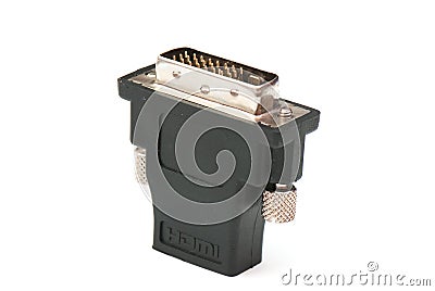 Adapter hdmi dvi Stock Photo