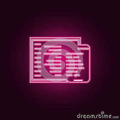 adaptive coding icon. Elements of Web Development in neon style icons. Simple icon for websites, web design, mobile app, info Stock Photo