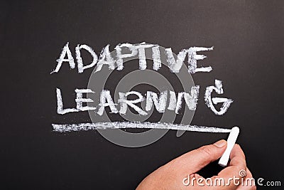 Adaptive Learning on Chalkboard Stock Photo