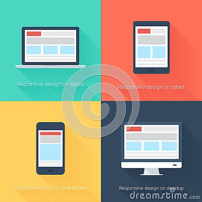 Adaptive web design Vector Illustration