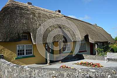 Adare, County Limerick, Republic of Ireland, August 15th 2019: Traditional cottage in village Adare Editorial Stock Photo