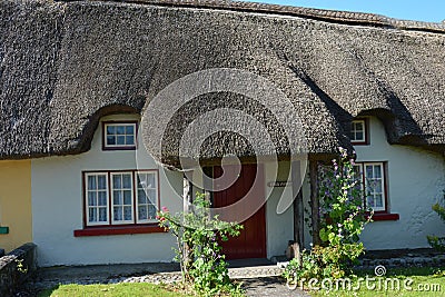 Adare, County Limerick, Republic of Ireland, August 15th 2019: Traditional cottage in village Adare Editorial Stock Photo