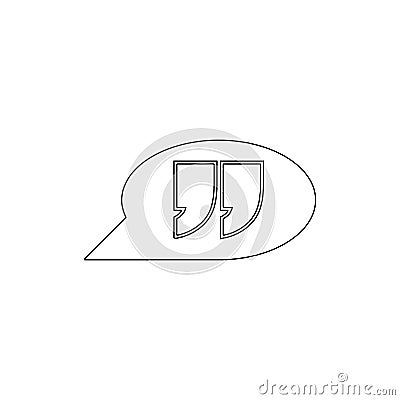 Add chat comment quote talk outline icon. Signs and symbols can be used for web, logo, mobile app, UI, UX Vector Illustration