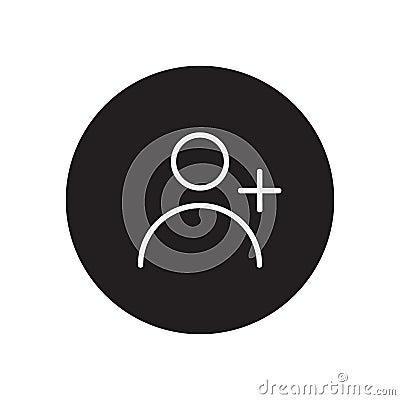 Add Contact Icon Vector. Adding User Image Vector Illustration