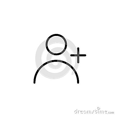 Add Contact Icon Vector. Adding User Symbol Image Vector Illustration