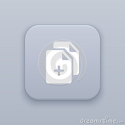 Add document button, best vector Vector Illustration